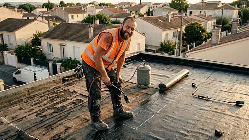 Réalisation de réparation d'infiltration de toit-terrasse 5