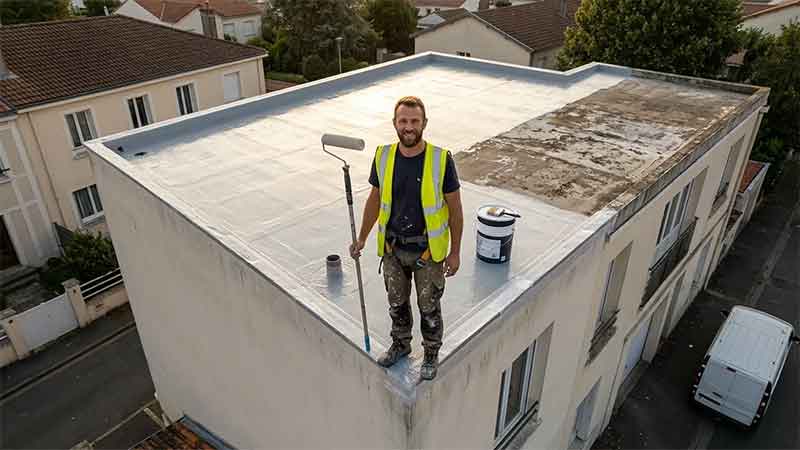 Réalisation de réparation d'infiltration de toit-terrasse 7