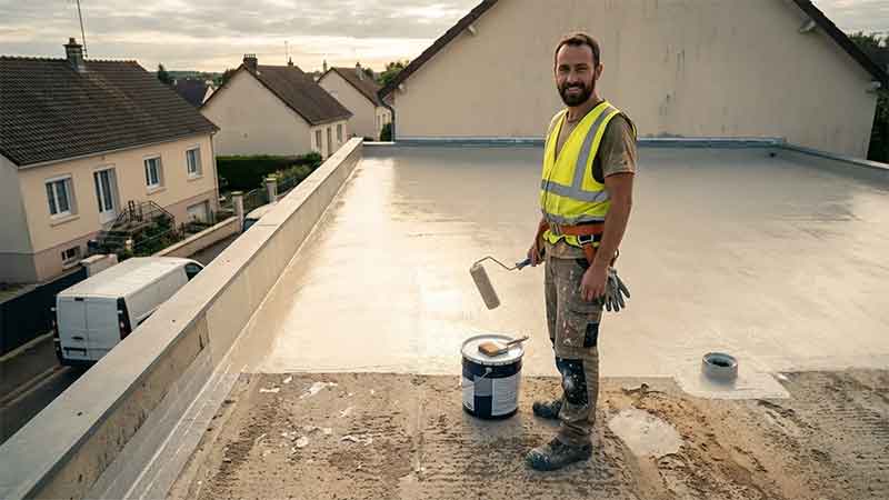 Réalisation de réparation d'infiltration de toit-terrasse 8